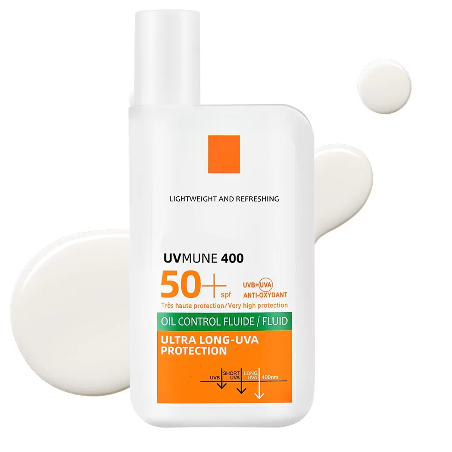 Lotion solaire SPF50+, légère, non grasse, protection UV pour le visage et le corps, hydratation lon