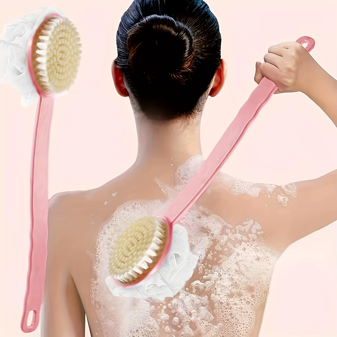 Épurateur de corps doux, douche exfoliante, brosse de bain à Long manche, masseur de peau, brosse de