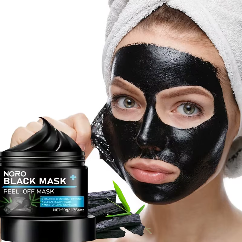 Masque facial au charbon de bambou, nettoie les points noirs, hydrate et retient l'eau, soin de la p