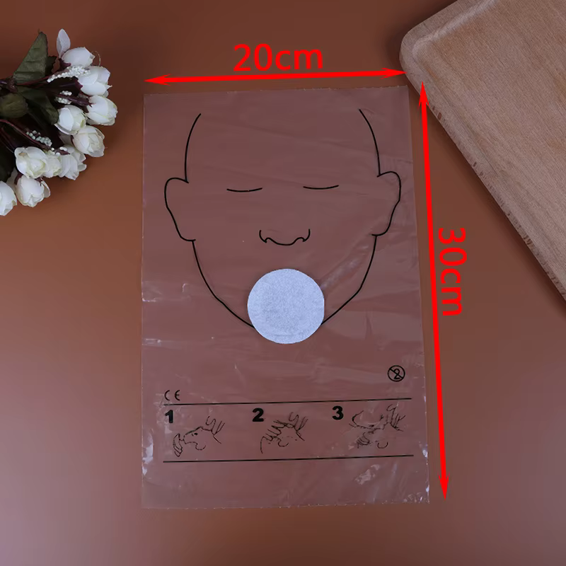 (HS) 36 pièces/rouleau bouclier facial CPR masque CPR Transparent jetable imprimé