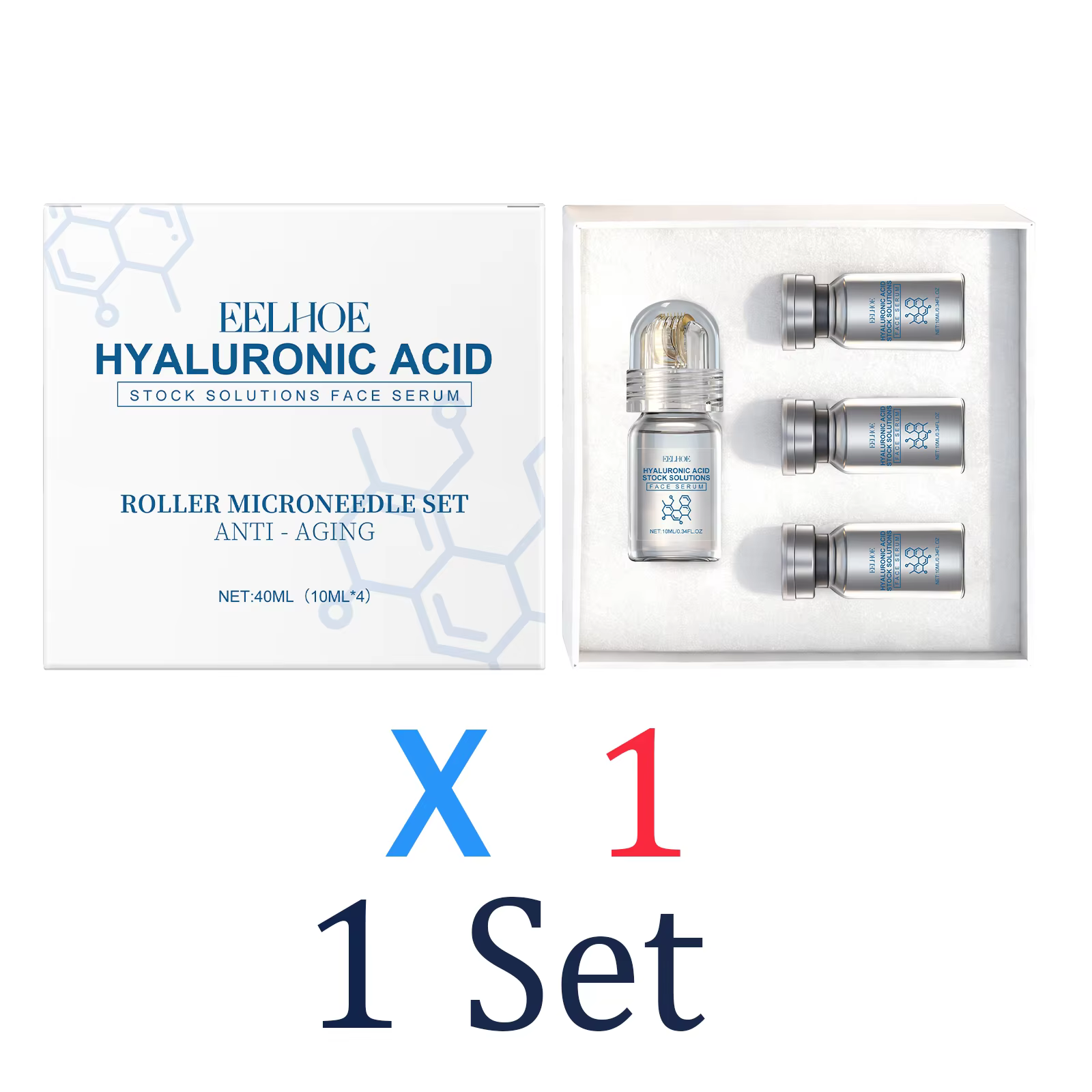 Sérum à la niacinamide et micro-aiguilles, kit de sérum facial 0,25 mm, hydratant, nourrissant pour