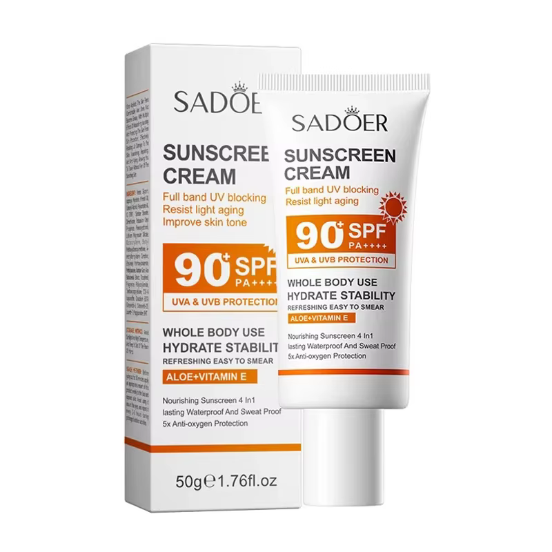SADOER Spf 90 + crème solaire pour visage corps entier utilisation protecteur solaire résistant aux