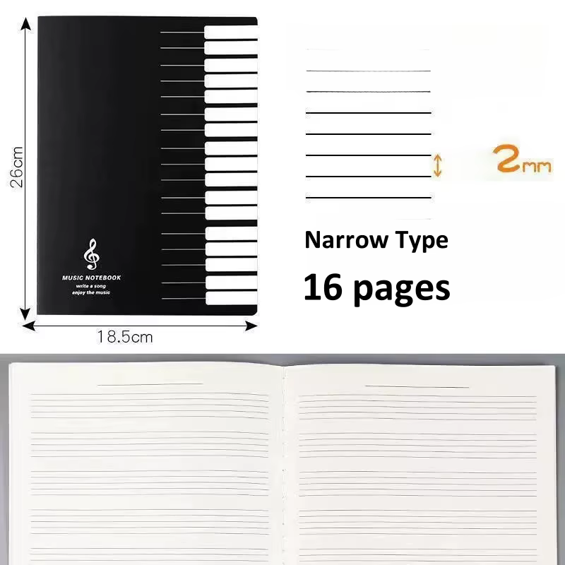 Carnet de partitions vierges en papier pour le personnel, Composition de partitions de musique, carn