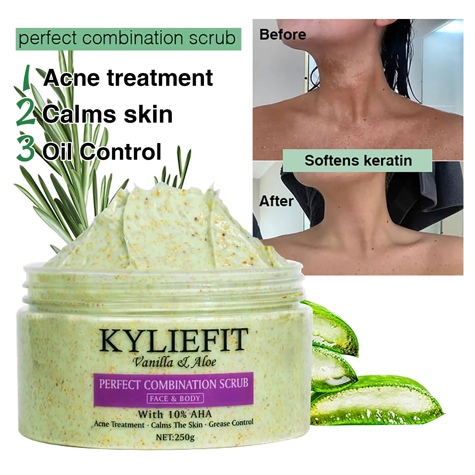GIslande naturel pour le corps, le visage, les mains et les pieds, gIslande hydratant et exexpansif,