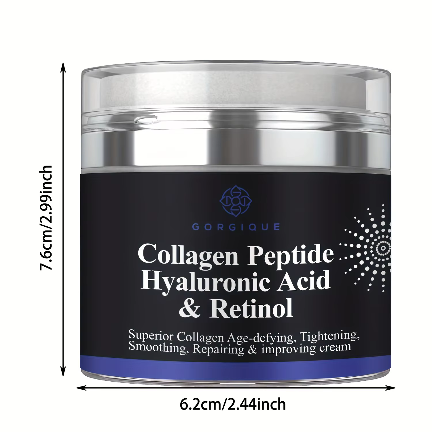 Crème peptidique au collagène, Anti-rides, acide hyaluronique et rétinol, raffermissante et raffermi