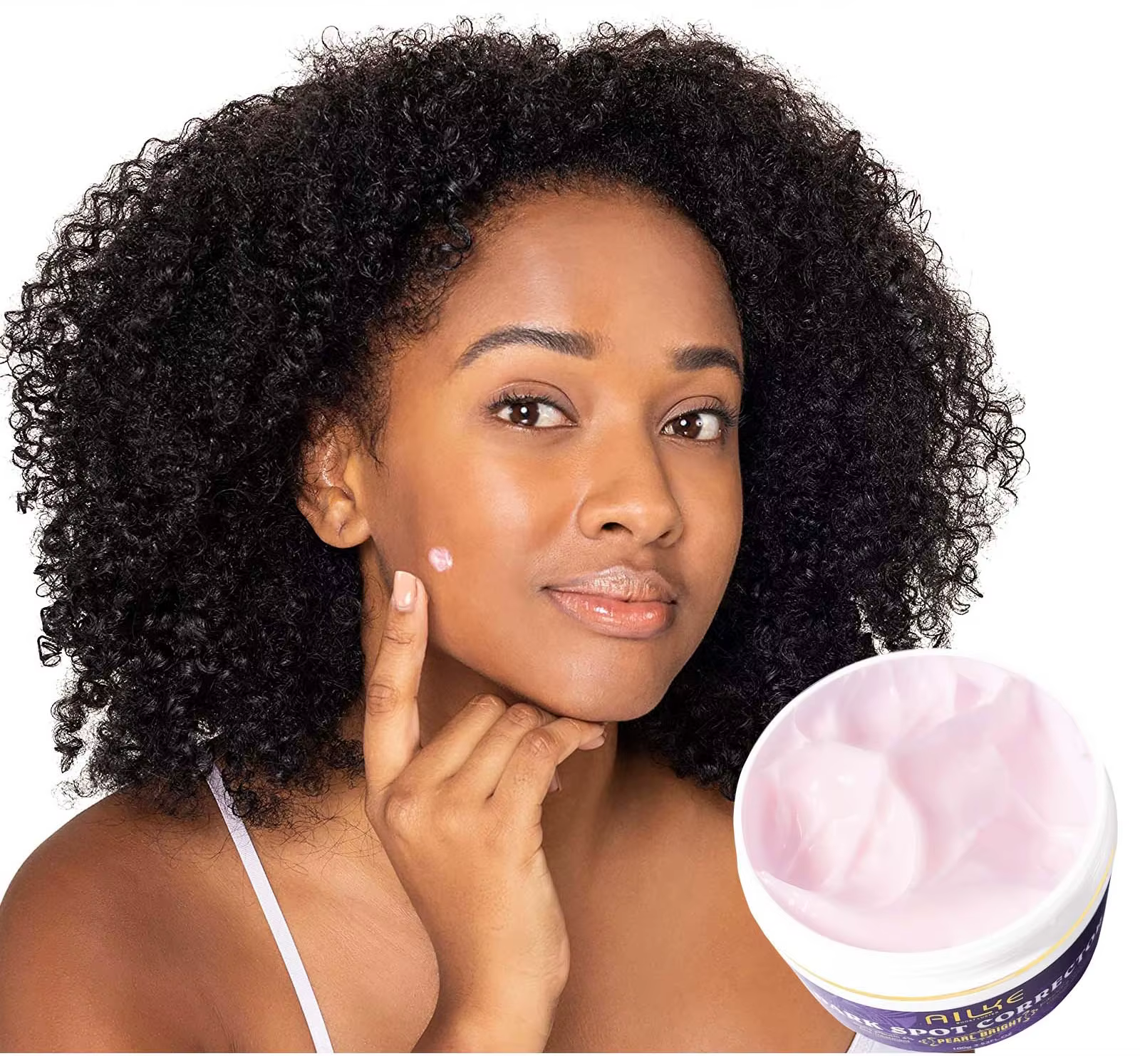 AILKE Crème visage dissolvant de taches foncées Double Glutathion, pour aisselles, coudes, jambes, t