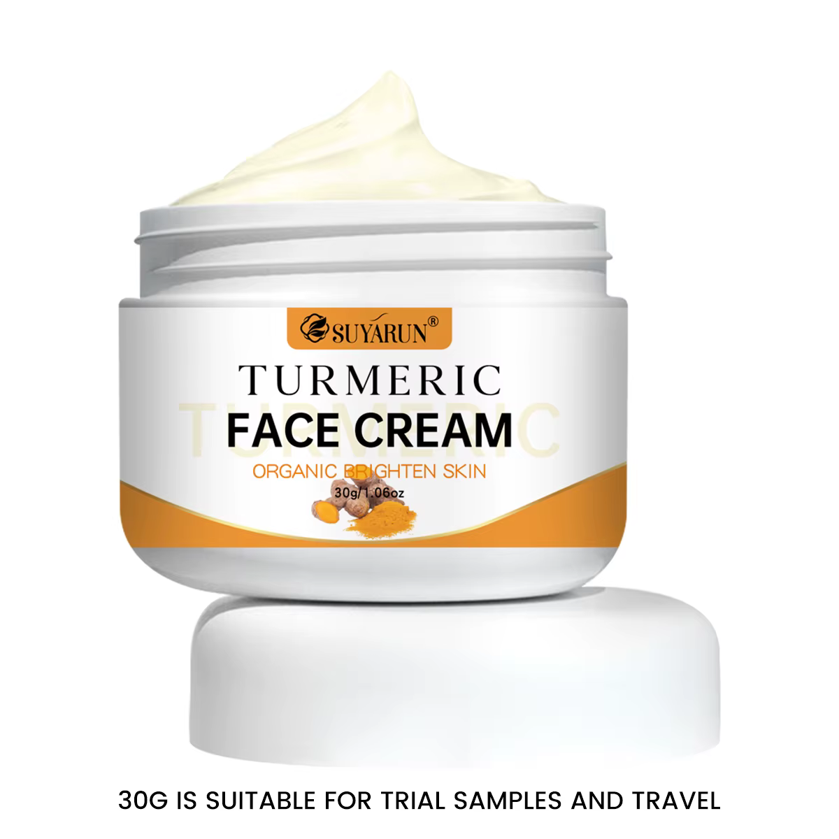 SUYARUN Crème pour le visage au curcuma – Anti-âge et éclaircissante, hydratant sans huile pour peau
