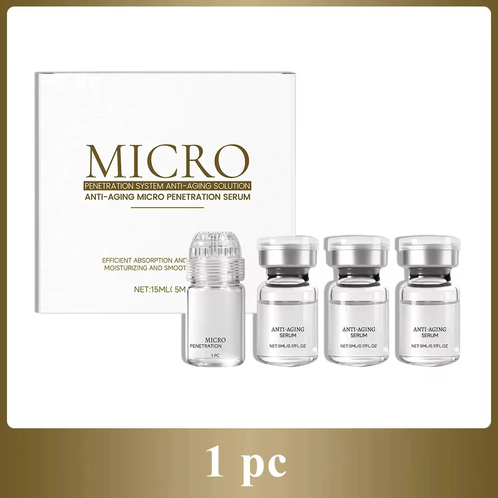 Coffret de Soins Essentiels pour le Visage Haut de Gamme – Kit de Soins Cutanés à Micro-Aiguilles, C