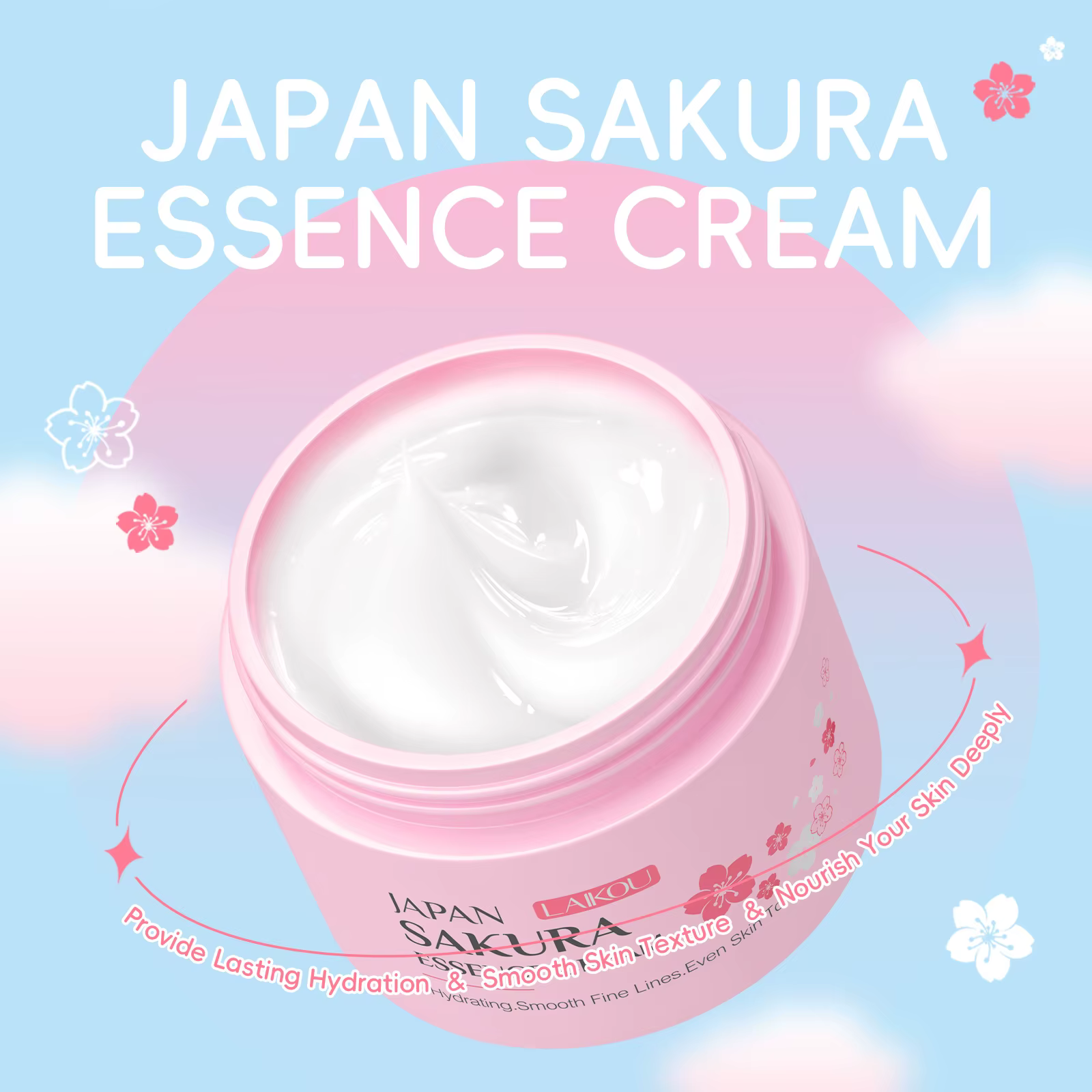 Laikou Sakura Essence crème pour le visage Anti-âge enlever les rides crème riche hydratant sérum po