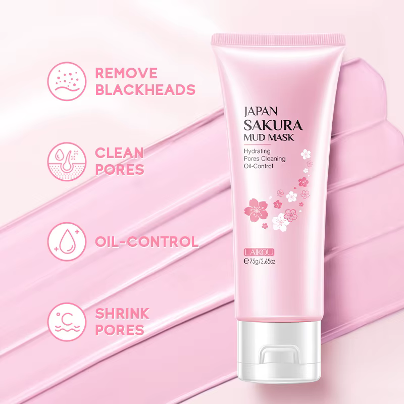Kit de produits pour le visage Sakura, ensemble de soins pour la peau, nettoyant pour le visage, crè