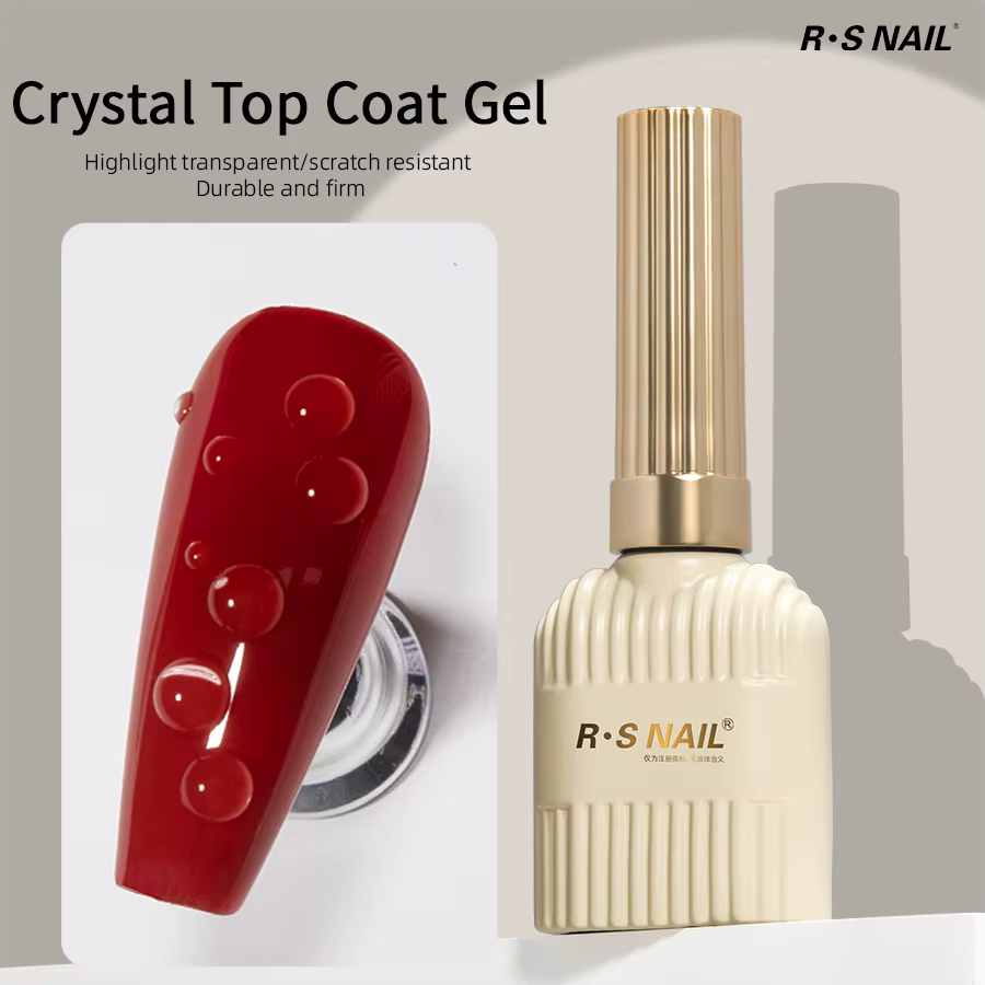 RS NAIL – couche de finition en cristal, longue durée, sans essuyage, vernis Gel UV, Base sans poli,