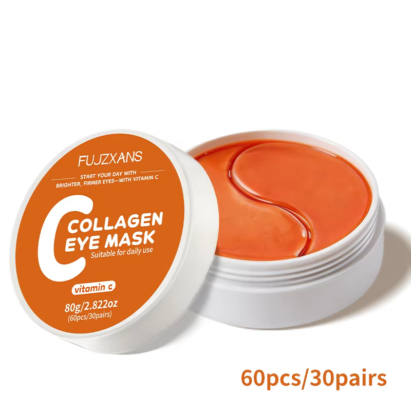 Patchs de masque sous les yeux à la vitamine C pour les cernes et les poches, soin infusé au collagè