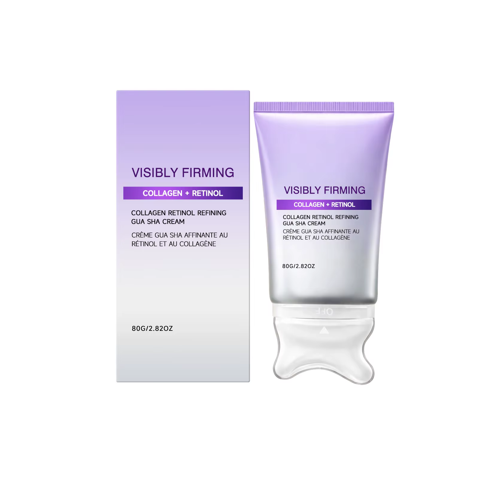 Crème raffermissante pour le visage avec applicateur masseur, lifting du contour de la peau, réduit