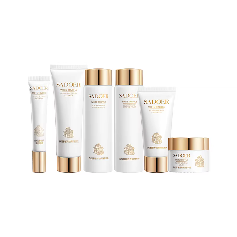 Coffret Soin à la Truffe Blanche Six Pièces, Riche en Extrait de Centella Asiatica, Niacinamide et A