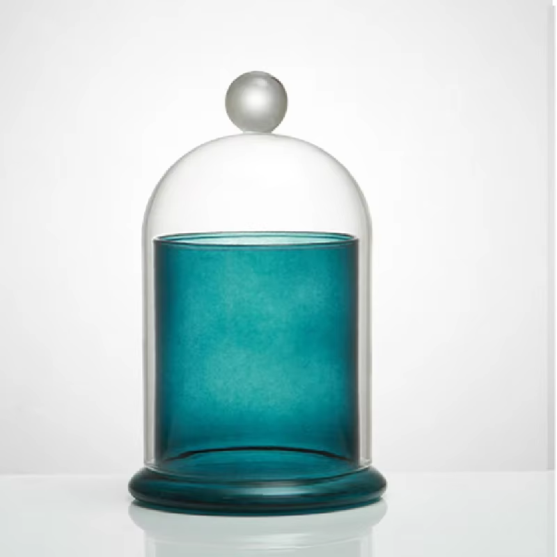 Ornements de tasse de bougie en verre, bouteille décorative en cristal d'huile essentielle, verre d'