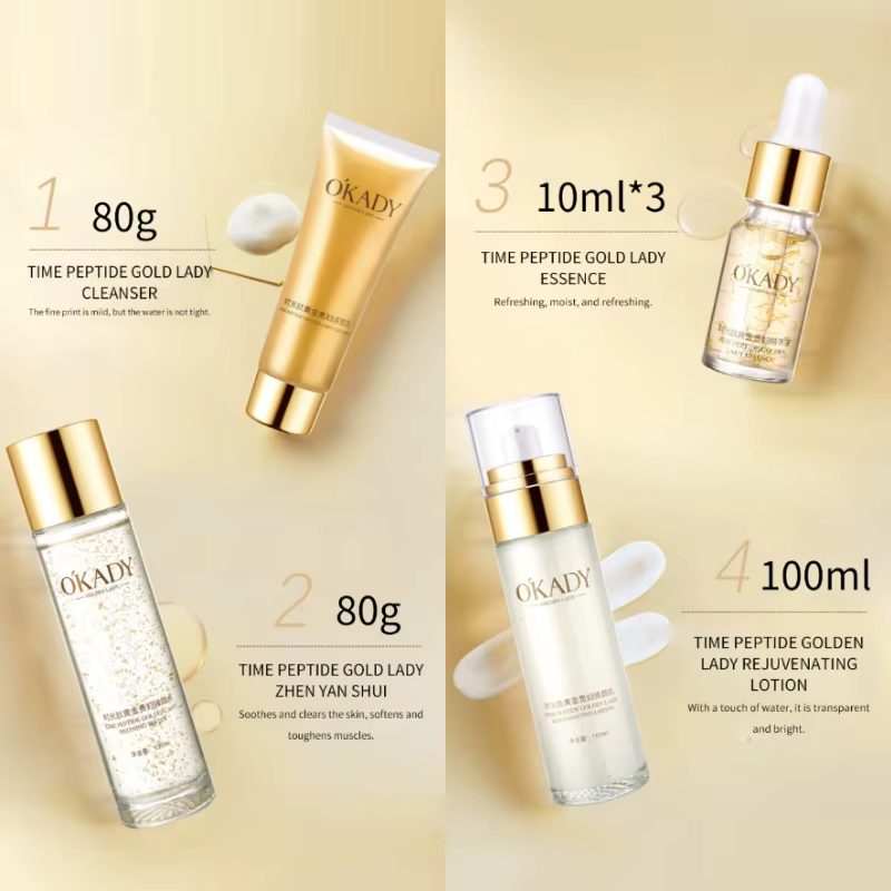 Opei Time Peptide Gold Lady Ensemble de dix pièces Kit de soin hydratant et hydratant Cosmétiques no