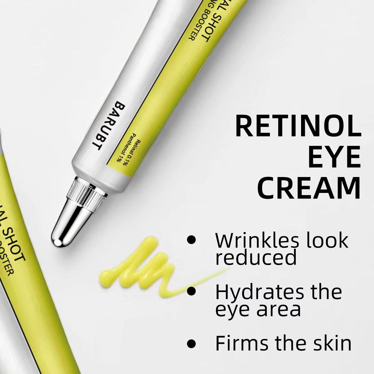 Crème Contour des Yeux Raffermissante au Rétinol BARUBT – Hydratante, Réductrice de Pores, Réparatri