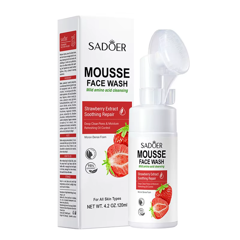 SAODER Fruits nettoyant pour le visage mousse de lavage du visage Massage nettoyage Mossee hydratant