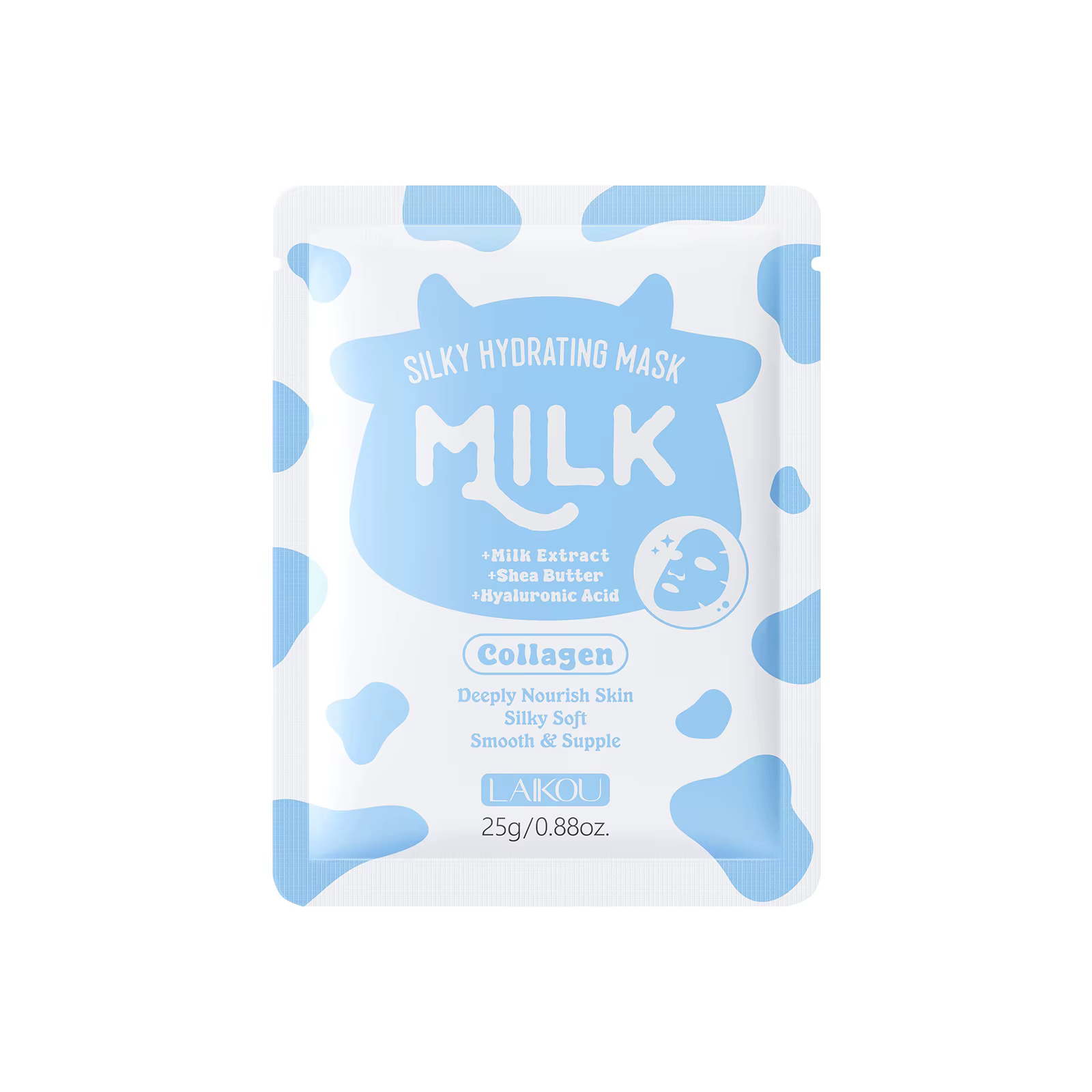 Masque facial en feuille de lait 25g, hydratant et nourrissant pour peaux sèches et sensibles, masqu