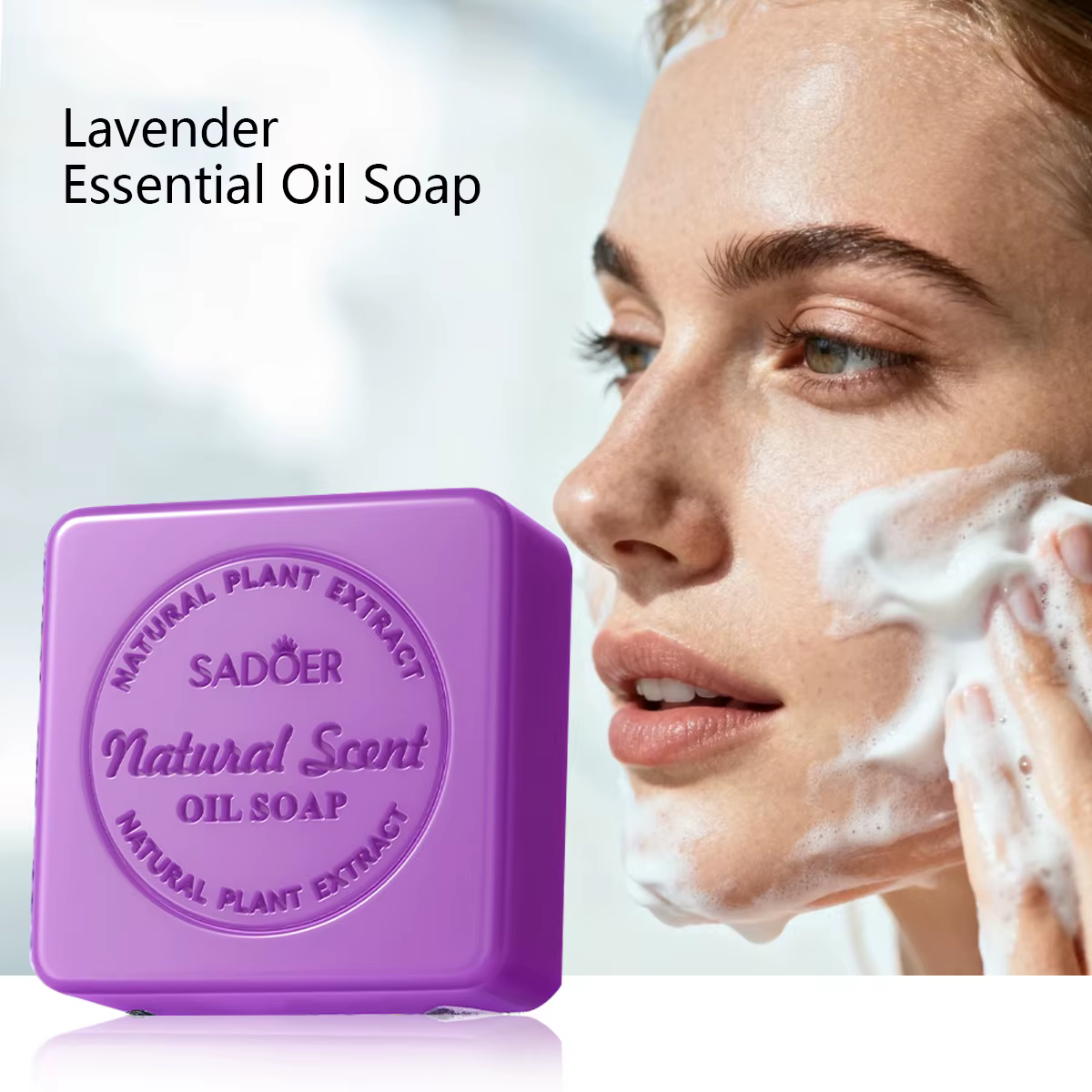 Savon aux huiles essentielles de lavande, savon fait main, nettoyage du visage et savon de bain, sav