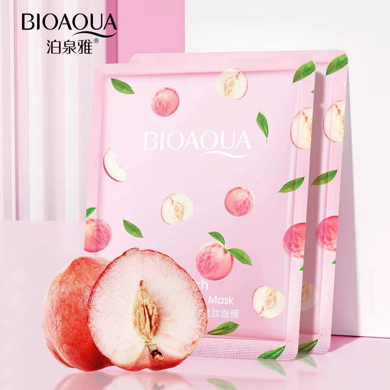 10 pièces BIOAQUA miel pêche masque pour le visage hydratant Anti-âge Anti rides feuille pour le vis