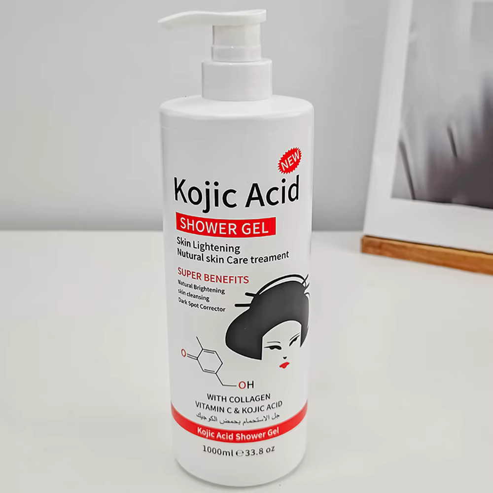 Gel douche à l'acide kojique, 1000ml, nettoyage en profondeur, éclaircissant, nettoyant pour le corp
