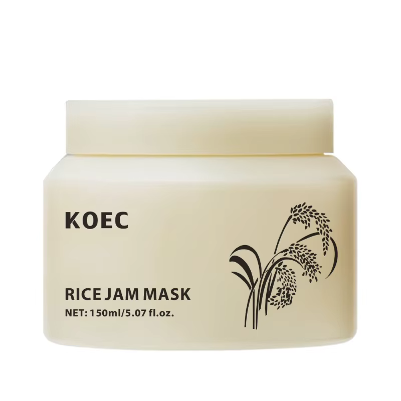 Masque Nettoyant au Lait de Riz 150g, Masque Visage Nourrissant à la Gelée de Riz, Exfoliant Doux &