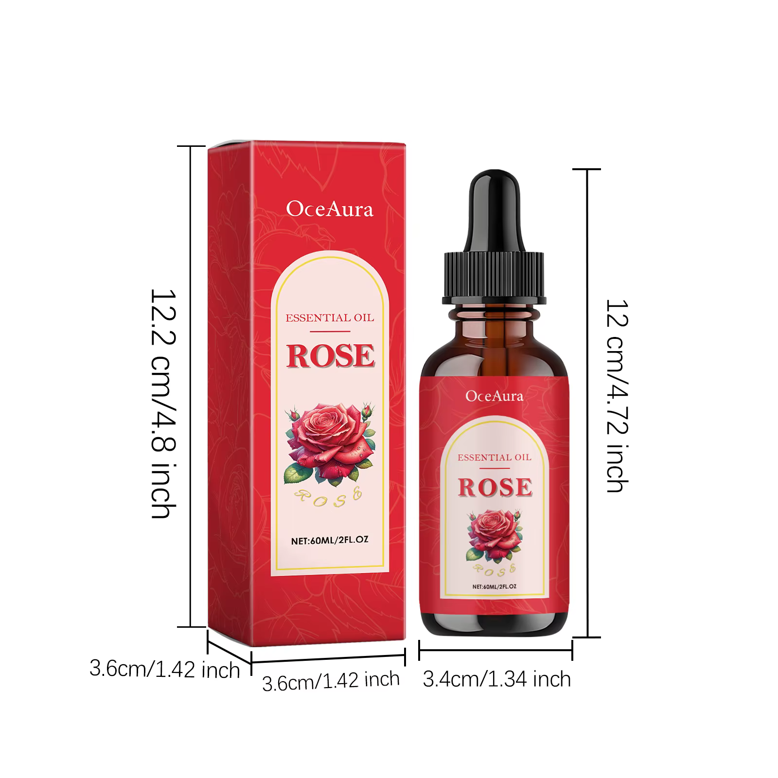 Huile essentielle de Rose nourrissante, hydratante, apaisante, sécheresse, adoucit la peau, Massage 