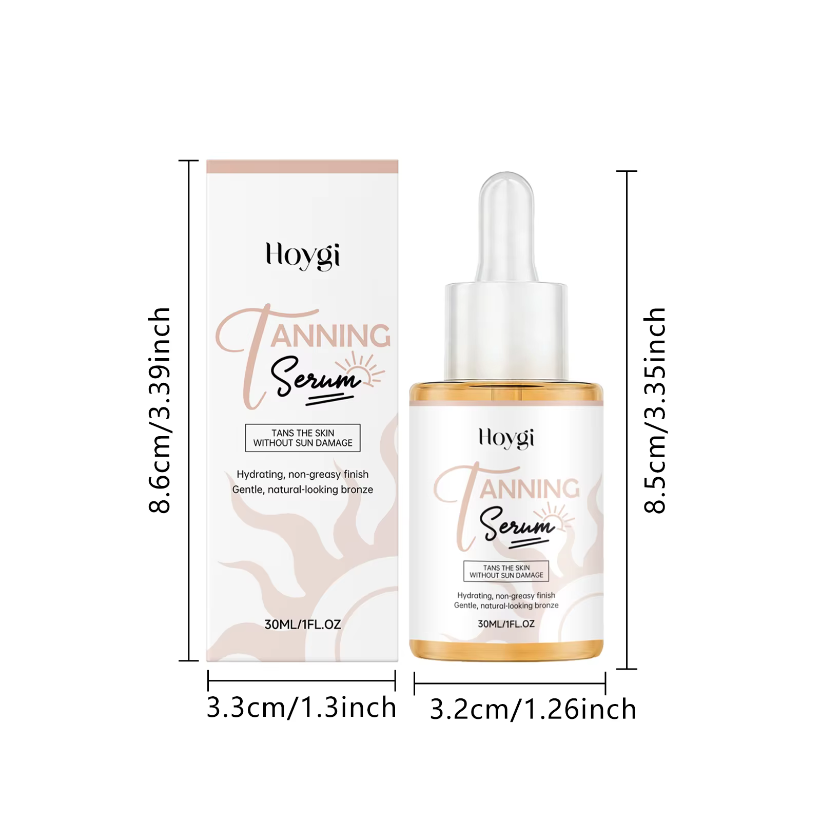 Sérum Autobronzant Hydratant Effet Bronze Naturel Visage et Corps Texture Soyeuse Non Grasse Longue