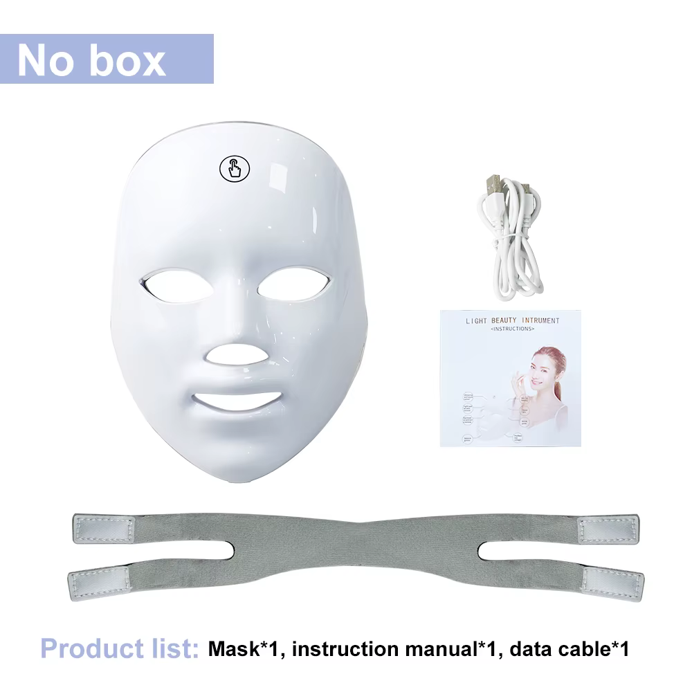 7 couleurs lumière masque LED Photon soins de la peau du visage beauté réparation peau Anti-âge ride
