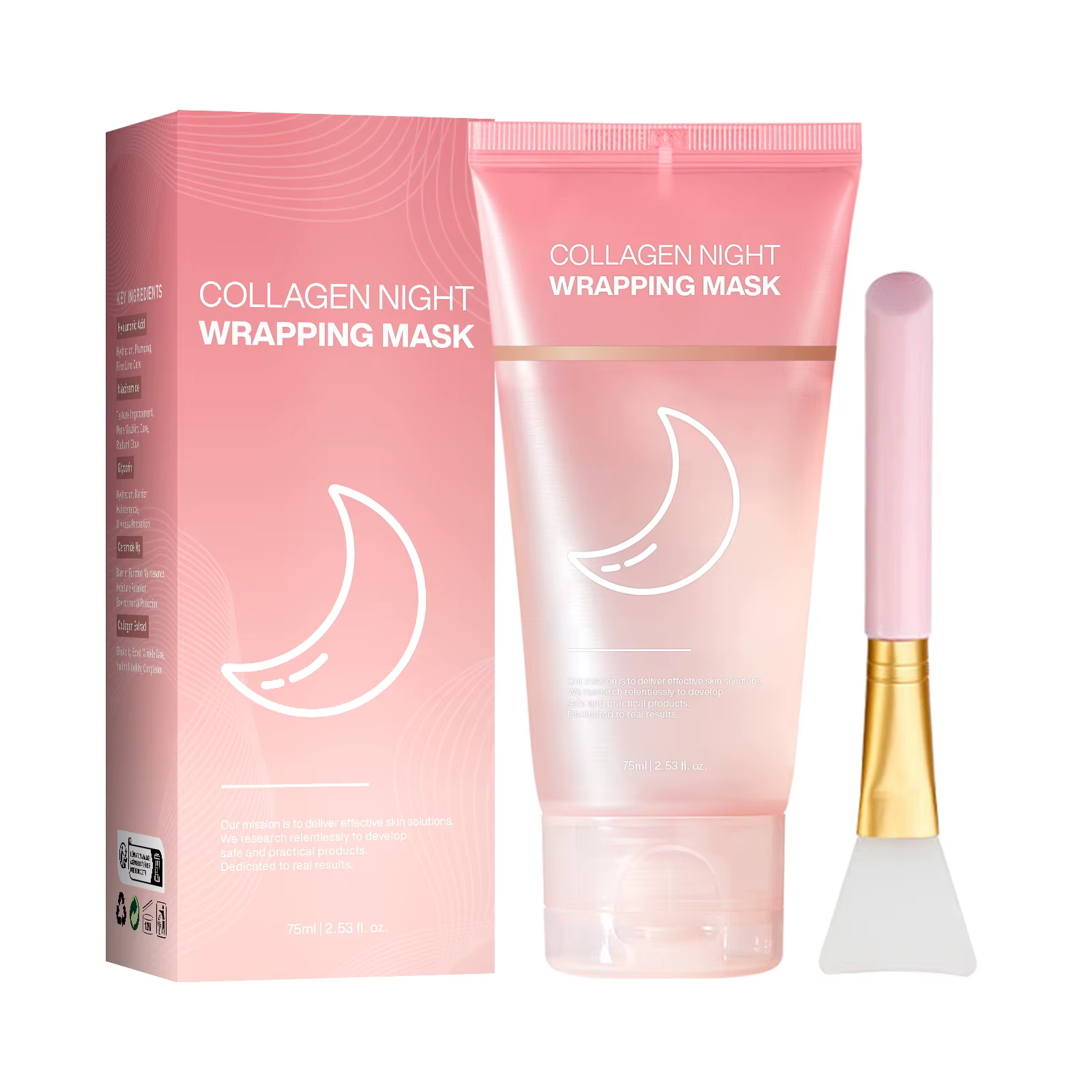 Masque facial hydratant réduit l'affaissement du collagène, masque raffermissant de nuit pour l'élas