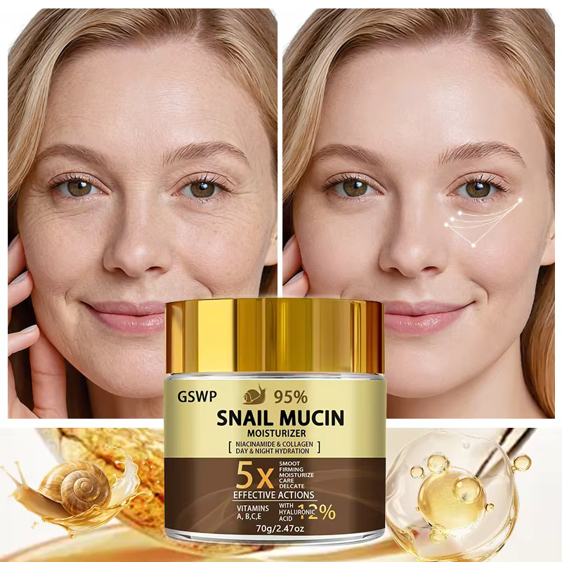 Crème à la mucine d'escargot GSWP 95% - hydrate jour et nuit, hydrate en profondeur, raffermit et no
