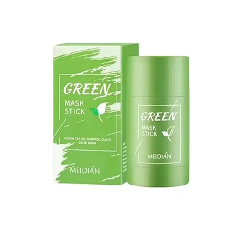 Masque solide pour éliminer les points noirs, thé vert, nettoie les Pores, crème pour le visage, bât
