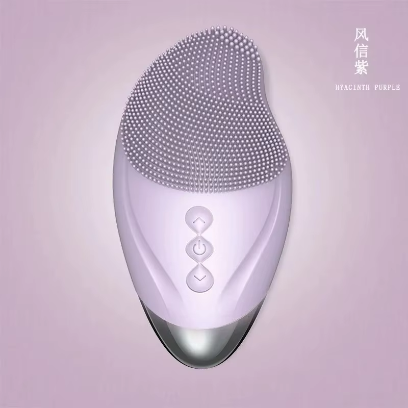 Nettoyeur facial électrique en silicone, masseur à vibrations ultrasoniques pour le nettoyage des po