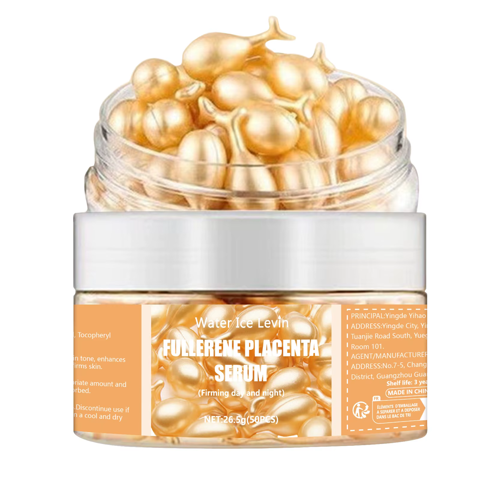Sérum Placenta Fullerène. Avec élastine vitamine E glycérine. Rassodant Anti-rides Anti-âge. Formule