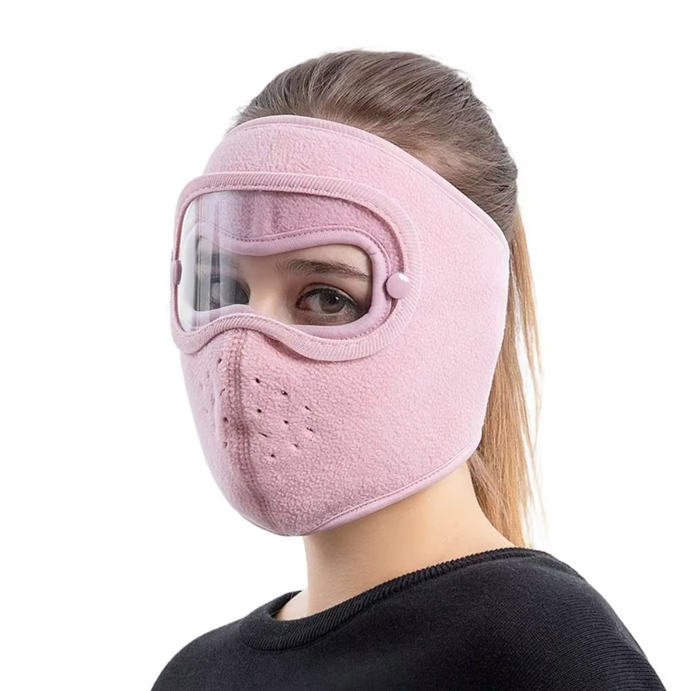 Masques de Ski en polaire simples, coupe-vent, thermique, en laine, Protection des lentilles Anti-bu