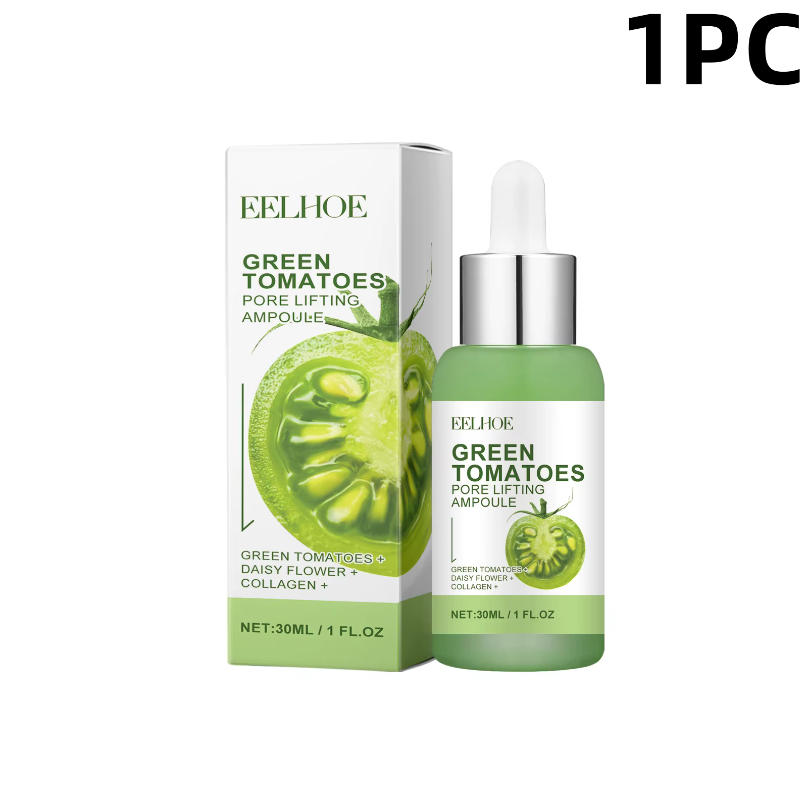 Essence de traitement des pores du visage, tomate vert, avec collagène, hydratant, contrôle de l'hui