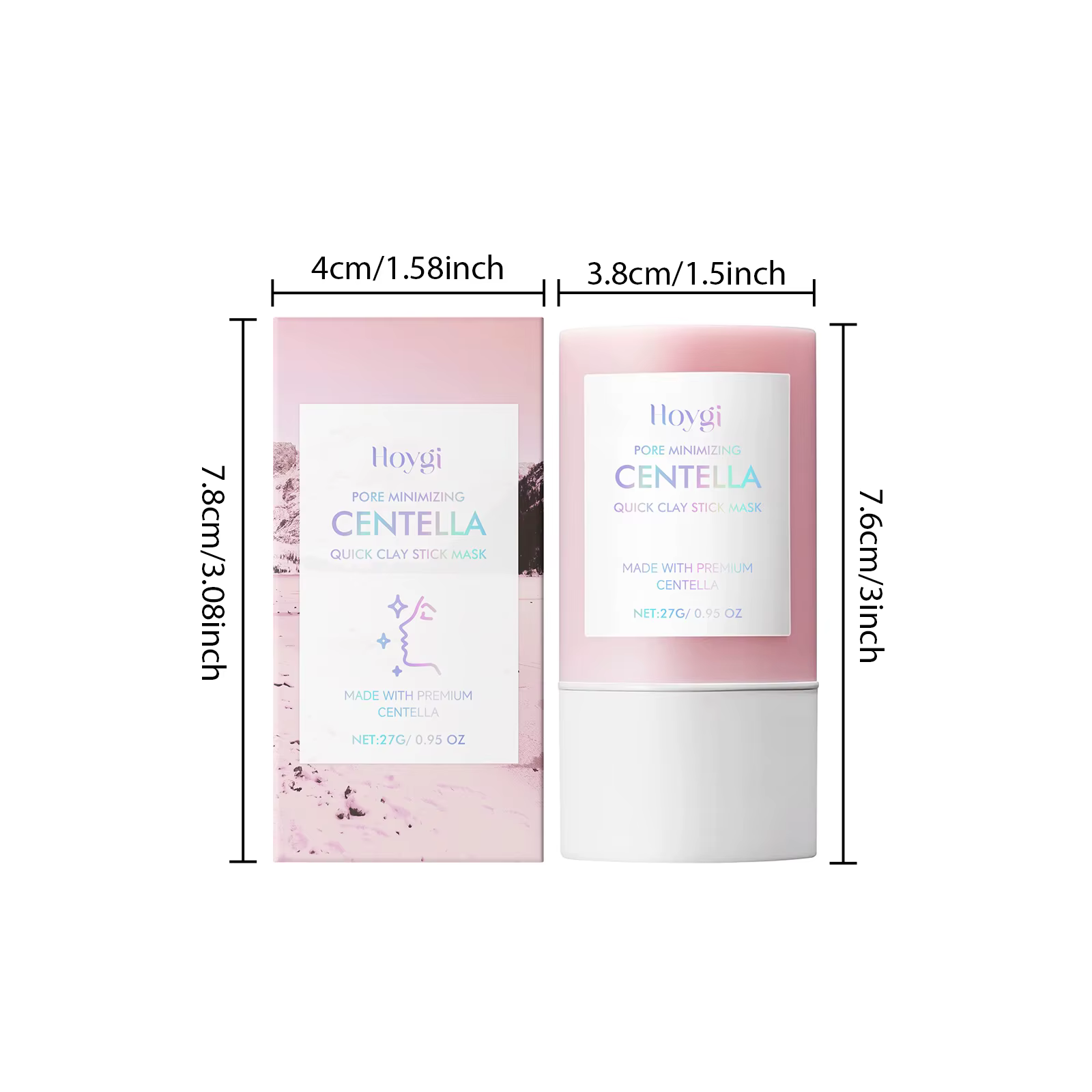 Centella – masque en bâton d'argile pour minimiser les pores, hydratant rapide, apaisant, éclairciss
