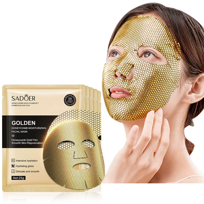 10 pièces/ensemble SADOER 24K or hydratant masque Facial soin raffermissant nourrissant lisse rajeun