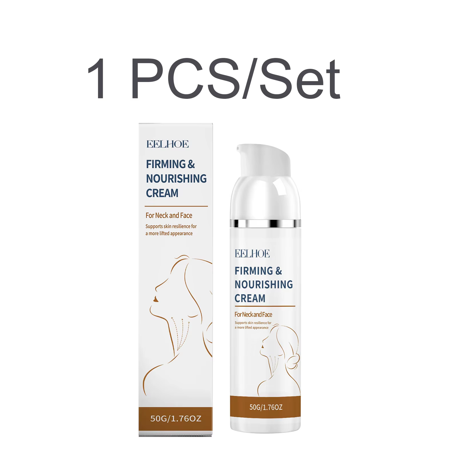 Crème Raffermissante et Nourrissante pour le Cou et le Visage, Hydratante, Anti-Rides, Éclaircissant