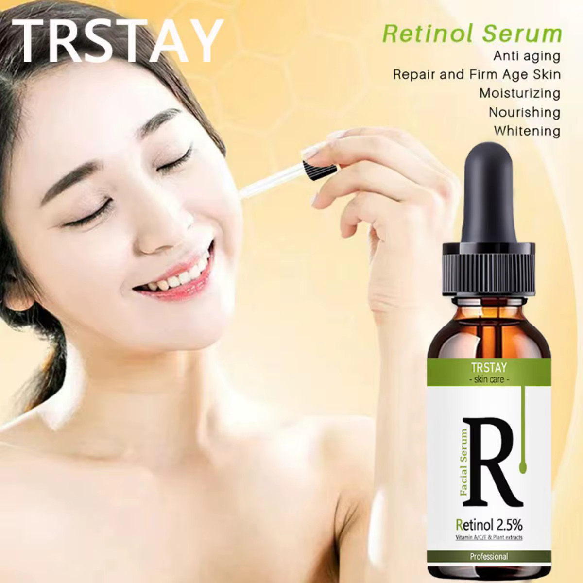 Sérum au rétinol Anti-rides, estompe les taches foncées, vitamine C, sérum pour le visage, Essence d