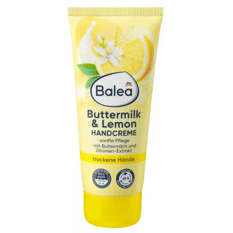 Balea Buttermilk crème de soin des mains au citron pour les mains très sèches réduire la sécheresse 