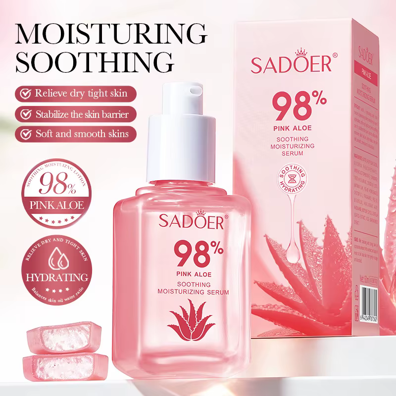 SADOER rose Aloe Vera sérum pour le visage élimination de l'acné hydratant Anti rides Anti-âge Anti