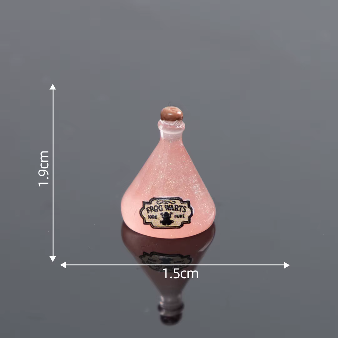 100 mini-bouteilles de potion magique lumineuses en résine, accessoires de décoration pour maison de