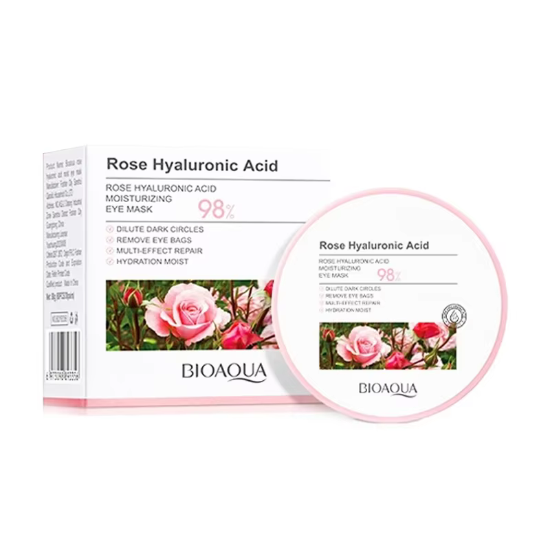 Masque pour les yeux hydratant à la rose 80g, hydrate et raffermit la peau autour des yeux, réduit l