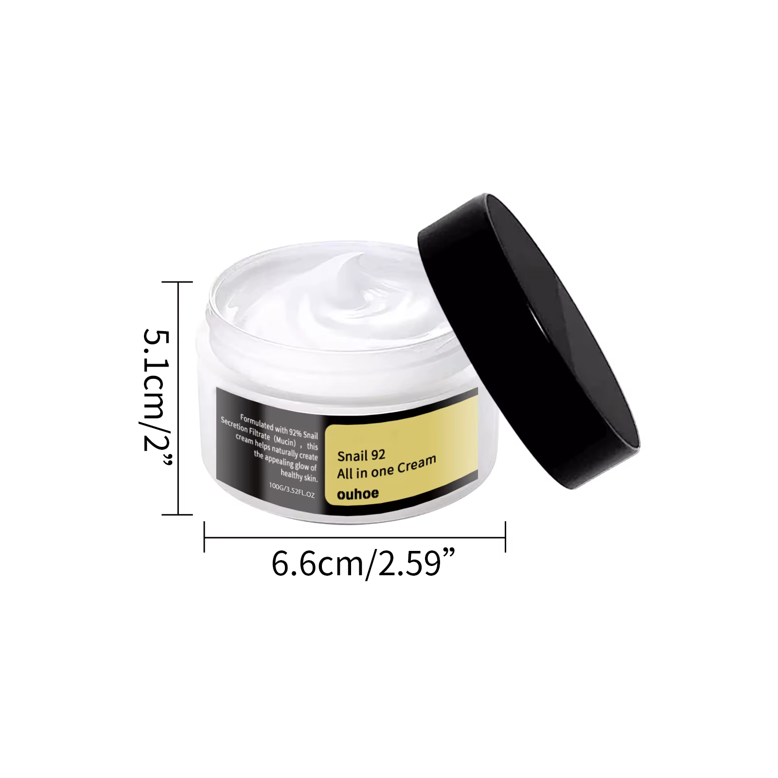 Crème à la mucine d'escargot 92, hydratant quotidien, gel hydratant pour le visage, soin de la peau,