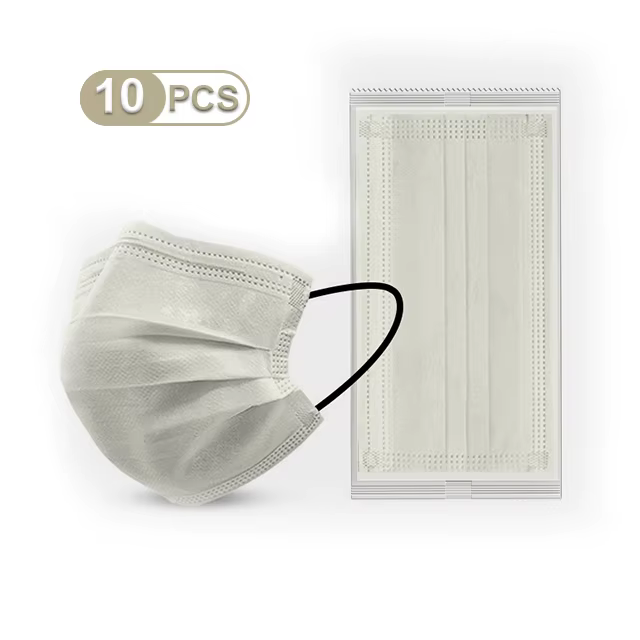 Masques jetables pour adultes, emballage individuel, filtre Meltblown, masque facial non tissé, bleu