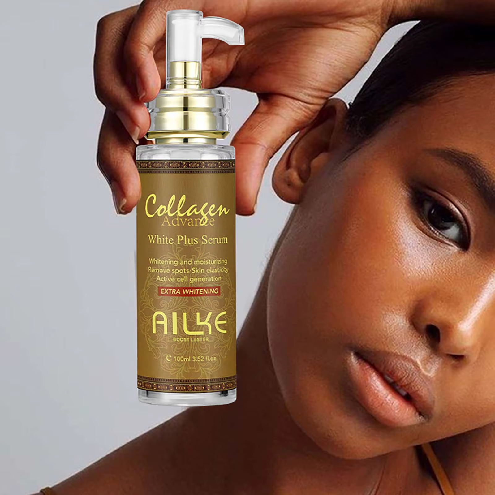 AILKE-Sérum éclaircissant pour le visage et la peau au collagène organique, hydratant, unifie le tei
