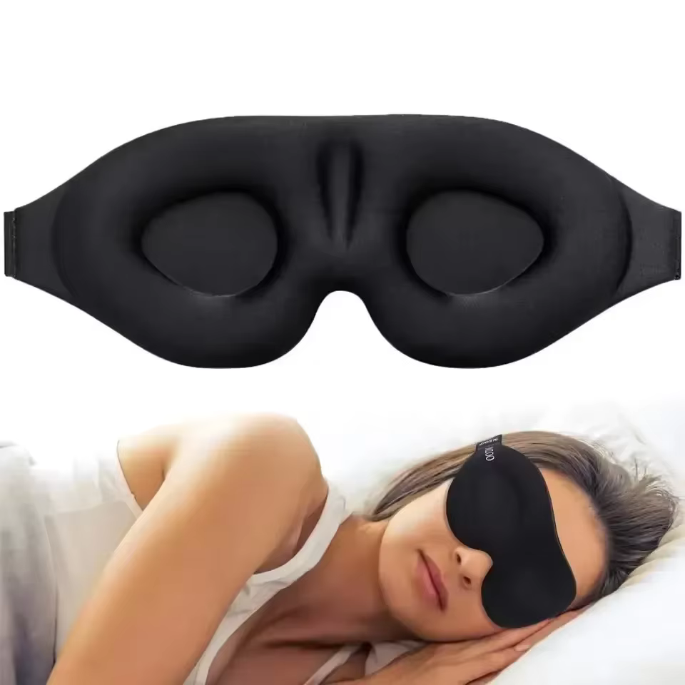 Masque de sommeil 3D de voyage, bandeau oculaire, masque pour les yeux léger pour dormir, Slaapmaske