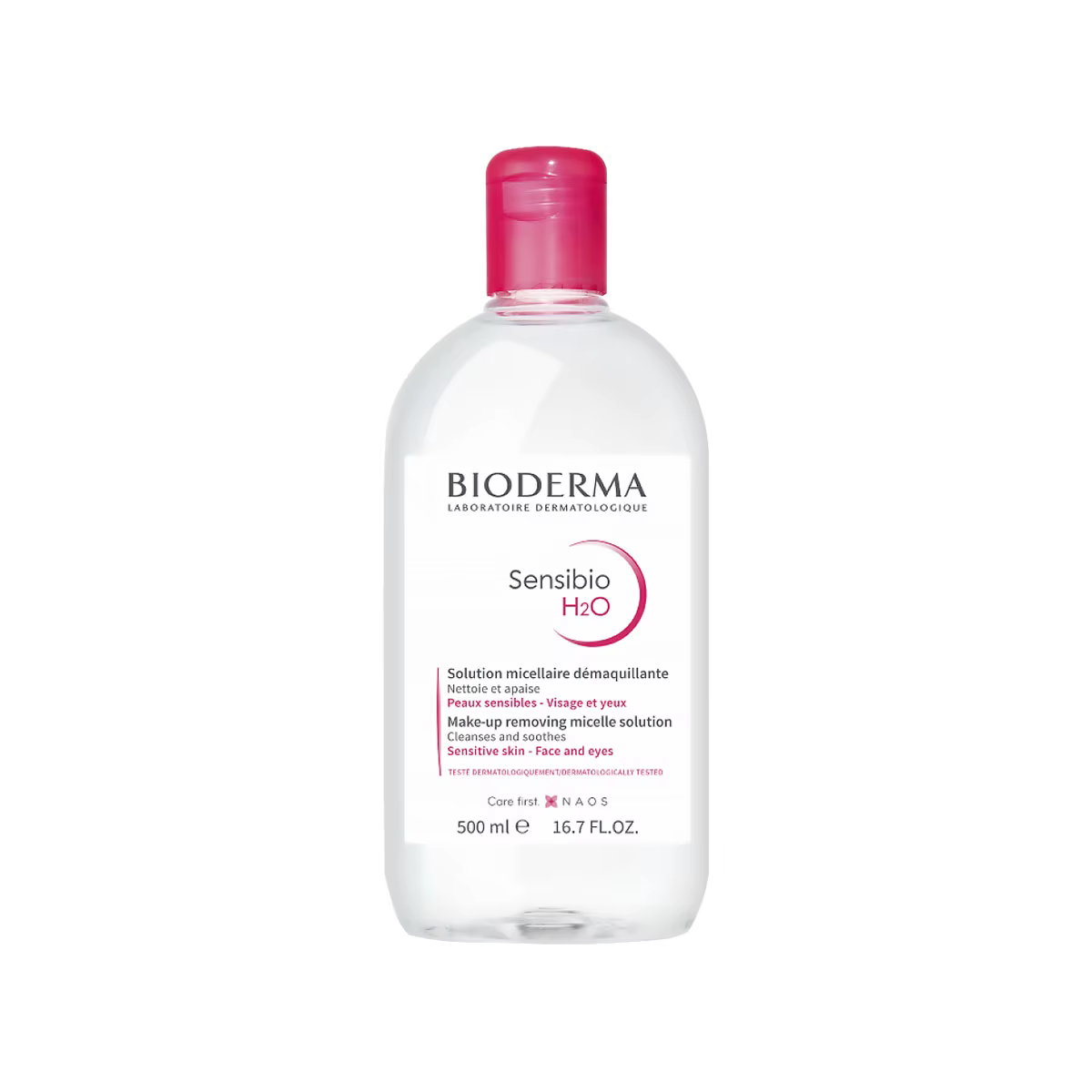 Bioderma SENSIBIO H2O FC 500ML, Nettoyage doux et non irritant, Texture aqueuse et légère, Sans rési
